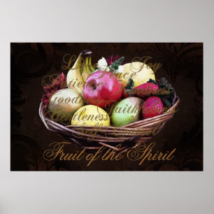 Fruit van de gedistilleerde drank, gebarsten bruin poster