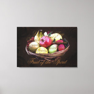 Fruit van de Gedistilleerde, kleurrijke Christelij Canvas Afdruk
