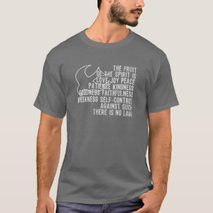 Fruit van de gedistilleerde scriptie met witte dui t-shirt