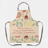 Fruit van de Geest Abstracte Schrift Schort (Voorkant)