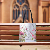 Fruit van de Spirit roze bloemig Draagtas