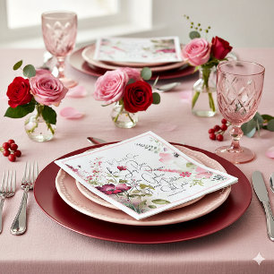 Fruit van de Spirit roze bloemig Servet