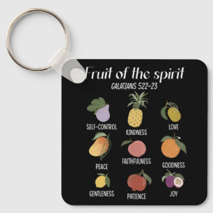 Fruit van het Christelijke geloof Jezus God Love Sleutelhanger