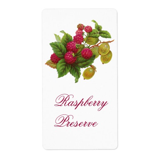 FRUIT VAN HET SEIZOEN / FRAMBOZEN ETIKET (Voorkant)