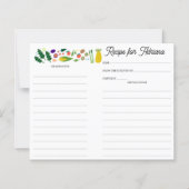 Fruit Veggies CUSTOM Bridal Shower Recipe Card (Voorkant)
