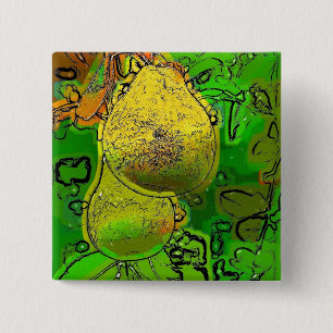 FRUIT VIERKANTE BUTTON 5,1 CM