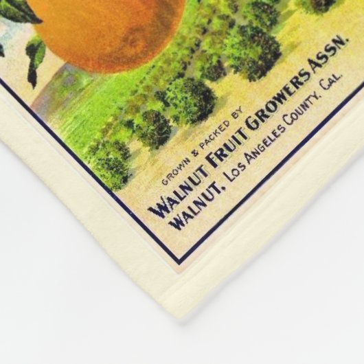 Fruit & Voedsel Labels Patchwork Fleece Deken (Hoek)