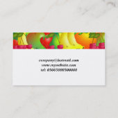 Fruitachtergrond Visitekaartje (Achterkant)