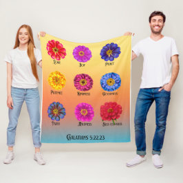 Fruitage of the spirit With Zinnias  Fleece Deken