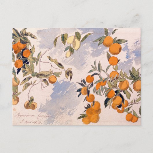 Fruitbomen - Edward Lear Briefkaart (Voorkant)