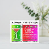 Fruitcake Christmas Martini Recette Carte postale (Debout devant)