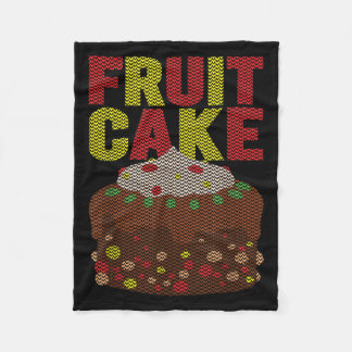 Fruitcake Funny Ugly Kerstmis Fleece Deken