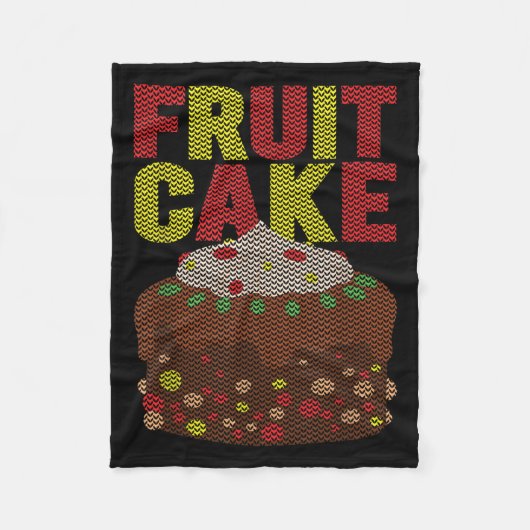 Fruitcake Funny Ugly Kerstmis Fleece Deken (Voorkant)