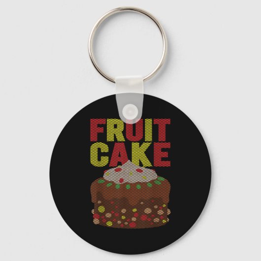 Fruitcake Funny Ugly Kerstmis Sleutelhanger (Voorkant)