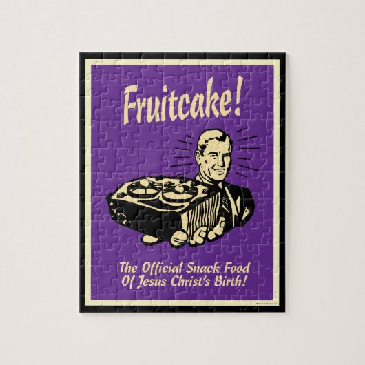 Fruitcake! Het snack Food of Jesus Birth Legpuzzel (Verticaal)