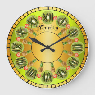 Fruitdesign metalen groene klok