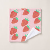 Fruité de fraises sucrées rose (Gant de toilette)