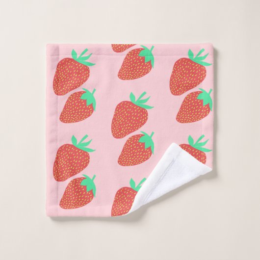 Fruité de fraises sucrées rose (Gant de toilette)