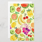 Fruiteitspatroon Briefpapier (Voorkant / Achterkant)