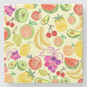 Fruiteitspatroon Stenen Onderzetter