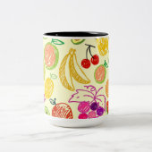 Fruiteitspatroon Tweekleurige Koffiemok (Center)