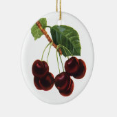  fruitgewassen, rijpe kersen van een boom keramisch ornament (Rechts)