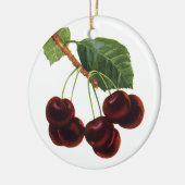  fruitgewassen, rijpe kersen van een boom keramisch ornament (Links)