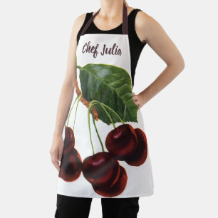  fruitgewassen, rijpe kersen van een boom schort