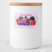 Fruitig Fun Mixed Berry Design Voedselcontainer Etiket (Voorkant)