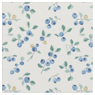 Fruitig patroon van Blueberry Fields Stof