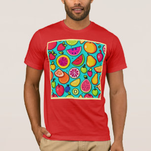 Fruitig Plezier Patroon T-shirt