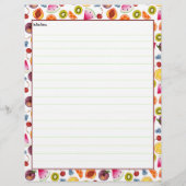 Fruitig receptenblad (Achterkant)