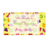 Fruitig Schattige gepersonaliseerd inblikken label (Voorkant)