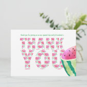 Fruitig Tropisch DANK JE WEL Watermeloen Ananas Bedankkaart (Staand voorkant)