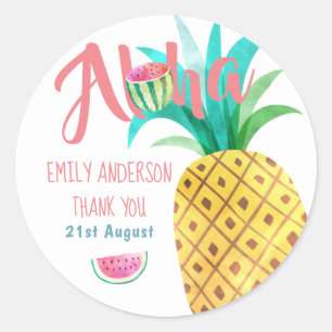 Fruitige Tropische Dank Je Stickers Ananas