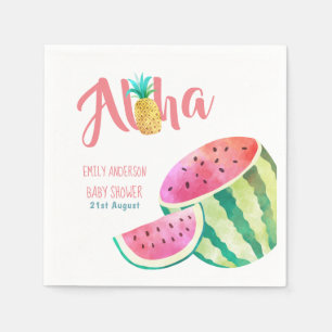 Fruitige Tropische Servetten Watermeloen Ananas