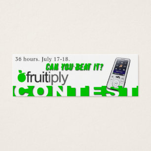 Fruitiply Contest Mini Visitekaartjes