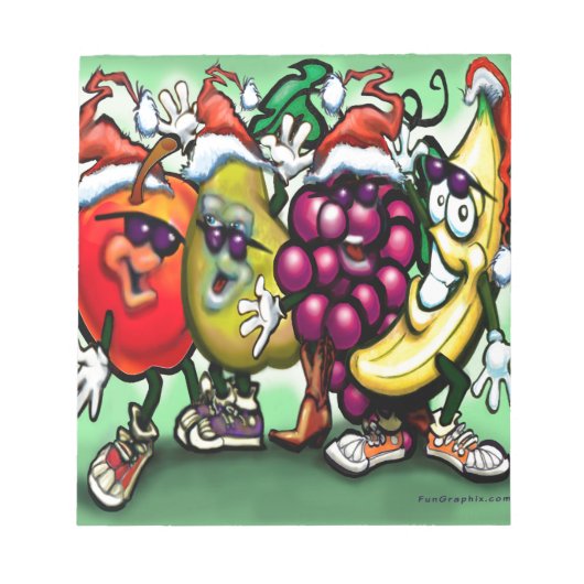 Fruitkerstfeest Notitieblok (Voorkant)