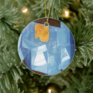Fruitkom door Juan Gris, Vintage Cubisme Stilleven Keramisch Ornament