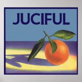  fruitkratelkunst, aantrekkelijke Sinaasappels Poster