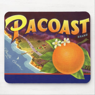  fruitkratelkunst, akoestische Sinaasappels Muismat