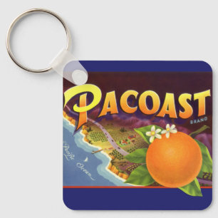  fruitkratelkunst, akoestische Sinaasappels Sleutelhanger