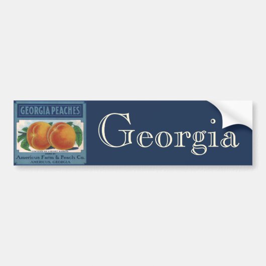  fruitkratelkunst, Georgia Peaches Bumpersticker (Voorkant)