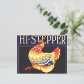  fruitkratelkunst, Hi Stepper Chicken Briefkaart (Staand voorkant)