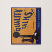 fruitkratelkunst, oude gefasseerde telefoon legpuzzel (Verticaal)