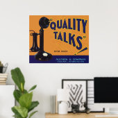  fruitkratelkunst, oude gefasseerde telefoon poster (Thuiskantoor)
