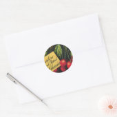fruitkratelkunst, Thurber Cherries Ronde Sticker (Envelop)