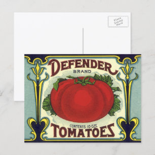 fruitkratelkunst, verdedigingstomaten briefkaart