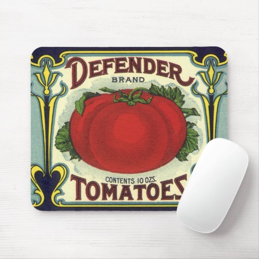 fruitkratelkunst, verdedigingstomaten muismat (Met muis)