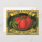 fruitkratelkunst, Wayne Co Tomaten Briefkaart (Voorkant / Achterkant)